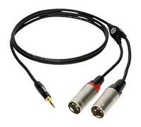 Câble en Y Mini-Jack 3.5mm mâle stéréo / 2x XLR mâle MiniLink Pro noir 3m KLOTZ