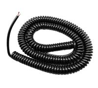 Câble enroulé 2 fils 1,5 mm² ressort télescopique fil spirale rack noir cuivre pur câble d'alimentation bobine rétractable (taille : 5 mètres, couleur 2 fils 0,5 mm2) (extensible 6 mètres)