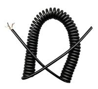 câble enroulé fil spiralé, Câble à ressort télescopique 5 brins, haute élasticité, noyau en cuivre, rallonge d'alimentation for extension spirale queue suspendue(Stretch 1.25 meter)