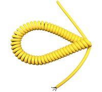 câble enroulé fil spiralé, Câble à ressort télescopique 5 conducteurs, cordon d'alimentation noyau en cuivre sans oxygène, câble, rallonge, spirale(Stretch 5 meter)