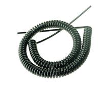 câble enroulé fil spiralé, Câble spiralé télescopique à noyau en cuivre noir de 5 mètres, cordon d'alimentation 4 brins haute élasticité, rallonge spiralée ressort(2.5mm square)