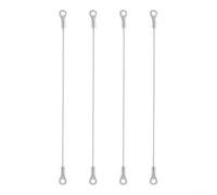 Câble entrebâilleur de porte d'armoire en acier inoxydable 304, limiteur de charnière, protection revêtue de nylon, butée d'angle réglable, 4 pièces, 20 cm
