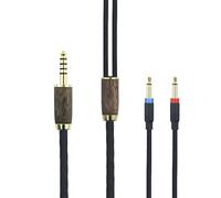 Câble équilibré mâle 6N OCC en cuivre plaqué argent de 4,4 mm compatible avec Denon AH-D7200 AH-D7100 AH-D9200 AH-D5200 pour casque audio focal et coque en bois de noyer 3 m
