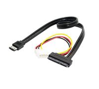 Câble ESATA Power ESATA Combo vers SATA 22 broches et IDE 4 broches 5V 12V, adaptateur pour disque dur 3.5 pouces 2.5 pouces, câble de données 50Cm