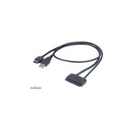 - Câble eSATA - Serial ATA 150/300/600 - eSATA, USB (alimentation uniquement) pour combo SATA (F) - noir