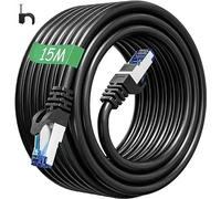 StarTech.com Câble réseau Cat6 Gigabit UTP sans crochet de 15m - Cordon Ethernet RJ45 anti-accroc - M/M - Blanc (N6PATC15MWH)