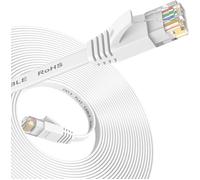 Câble Ethernet 3 m,Cat 6 Câble Lan Haute Vitesse Plat Câble de Réseau plus rapide que Cat5e/Cat5,câble internet avec connecteur
