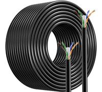 Cable Ethernet 50m, Cable RJ45 Cat6 Gigabit Haute Vitesse Cable Reseau Bobine, 23AWG UTP d'installation Cable Internet 50m exterieur etanche, 250MHZ Haut Debit Cable LAN pour Switch Routeur Modem PS5