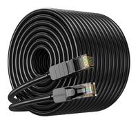 Câble Ethernet Cat 6 85M, Câble Internet Haute Vitesse 10Gbps, Cordon De Raccordement Lan Rj45 Noir, Câble Ethernet Long Pour Jeux, Ordinateur, Télévision, Routeur, Modem, Bornier[CAB9165013]