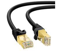 Câble Ethernet Cat 7 de 3 m, câble Internet haut débit 10 Gbit/s, blindé SFTP, cuivre pur OFC, câble réseau LAN RJ45 CAT7 compatible avec PC, ordinateur portable, PS5, modem Xbox, routeur, PoE, noir