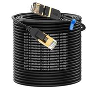Câble Ethernet Cat 8 150 m, haut débit, robuste, 26 AWG, câble réseau LAN Cat8 40 Gbit/s, 2 000 MHz avec connecteur RJ45 plaqué or, câble Internet extérieur et intérieur compatible avec routeur