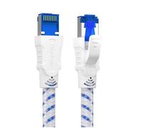 Câble Ethernet Cat 8 RJ45 1m 2m 3m 5m 10m 20m 30m Cable Réseau Cat8 40Gbps 2000MHz Gigabit S/FTP Nylon Câble Internet Lan