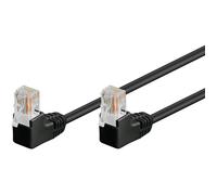 Câble Ethernet Cat5e - GOOBAY - 1m - 2x RJ45 coudés - Non blindé - U/UTP - Noir