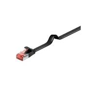 Câble ethernet cat6 10m blindé plat noir