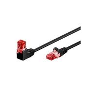 Câble ethernet cat6 1m non blindé noir 1x rj45 coudé