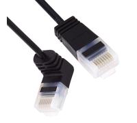 Câble Ethernet Cat6 Ultra Fin Rj45 Coudé Vers Le Haut Utp Cordon De Raccordement 90 Degrés Cat6A Lan Pour Ordinateur Portable, Routeur, Tv Box[PCOM4283562]