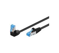Câble ethernet cat6a 10m surblindé noir 1x rj45 coudé