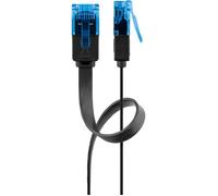 Câble Ethernet CAT6A 1m U/UTP plat - GOOBAY - Noir