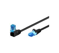 Câble ethernet cat6a 2m non blindé noir 1x rj45 coudé