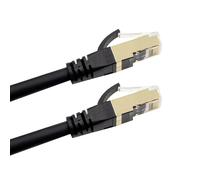 Câble Ethernet Cat8, 2 m, 2000 MHz, paire torsadée blindée, connecteur RJ45 plaqué, compatible avec les normes Cat8