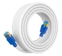 Cable Ethernet Cat8 de 1.8 metros, color blanco, alta velocidad, 2000 MHz, 40 Gbps, con cables RJ45 chapados en oro, para juegos, Mac, Xbox, PS4, módem, computadora portátil, enrutador - Compatible con Cat7/Cat6e/Cat5e(1.8M)