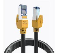 Câble Ethernet Cat8, extérieur et intérieur, 23,6 m, câble réseau LAN Cat 8 haute vitesse, 40 Gbit/s, 2000 MHz, cordon de raccordement RJ45 pour ordinateur Internet, résistant aux intempéries, S/FTP