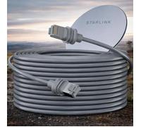 Elfcam - 60m Câble Starlink Gen 3, Câble Ethernet Cat6 24AWG pour Convient aux Installations Extérieur et Intérieur, Rallonge de Starlink Gen 3/Mini, 60 Mètres