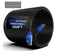 Câble Ethernet extérieur Cat6 de 100 m, dans la terre, à enfouissement direct très résistant, cordon de raccordement CCA 24 AWG, POE, UTP, imperméable, résistant aux UV, réseau, Internet, LAN, câble