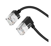 Câble Ethernet Flexible Cat 6 À Angle Droit De 90° 0.5M, Ultra Fin Et Compact Rj45 Cat 6A Cordon Lan Gigabit Compatible Avec Mac, Pc, Routeur, Ps4/5 (Noir)[CAB9166682]