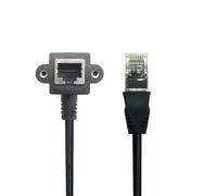 Câble Ethernet Lan à Angle droit de 1M 8P8C FTP UTP Cat5 RJ45, câble d'extension mâle à femelle à montage sur panneau, cordon réseau Lan