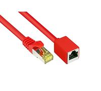 Câble Ethernet LAN Catégorie 5 Good Connection - Avec becs d'encliquetage - Protection RNS, SF/UTP 100 MHz, compatibilité Gigabit (10/100/1000 Base-T réseaux Ethernet) - Par exemple pour panneau de brassage, switch, routeur, modem Cat. 7 - extension de câble 3 m Rot