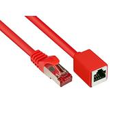 Câble Ethernet LAN Catégorie 5 Good Connection - Avec becs d'encliquetage - Protection RNS, SF/UTP 100 MHz, compatibilité Gigabit (10/100/1000 Base-T réseaux Ethernet) - Par exemple pour panneau de brassage, switch, routeur, modem Cat. 6 - Extension 0,5 m Rot