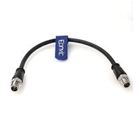 Câble Ethernet M12 Eonvic X-Code mâle 8 Broches vers mâle 8 Broches Cat6A Haute flexibilité blindé Industriel Gigabit pour Cognex in-Sight 9000 DataMan 470/580 (30 m)