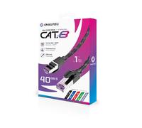 Câble Ethernet Réseau RJ45 Cat 8 Oniverse 1 m Noir pour PS5 PS4 Nintendo Switch 2 Xbox PC et Mac