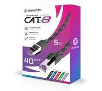 Câble Ethernet Réseau RJ45 Cat 8 Oniverse 5 m Noir pour PS5 PS4 Nintendo Switch 2 Nintendo Switch Xbox PC et Mac