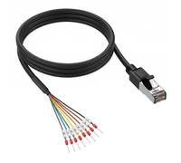 Câble Ethernet RJ45 8 Broches Vers Bornier RS232 RS485 Série Mâle de 1m | Câble de Débogage Réseau Avec Double Blindage Anti-Interférence, Connecteur en Cuivre Pur, Optimisé pour Câblage Industriel