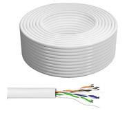 Goobay Câble réseau Cat6 U/UTP 100 m rond bloqué Blanc