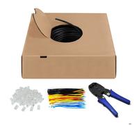 Goobay 94398 CAT 6 kit de Câbles Réseau Outdoor, U/UTP, Noir, 100 m Longueur