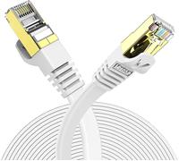 Cable Ethernet Rj45 Plat Cat 7 Câble De Réseau 10 Gigabit/s 0,5m Blanc