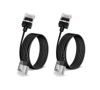 Câble Ethernet Ultra Fin Cat6 3M 2 Pièces, Câble Réseau Gigabit UTP | Cordon RJ45 Slim & Flexible, Cordon LAN Cat6a Souple, pour PC, Routeur, Windows (Noir)