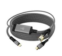 Câble Ethernet vers USB C de 1,8 m, câble de type C vers RJ45 avec USB-C mâle 100 W PD charge rapide (PD à côté du port RJ45), Ethernet et charge deux en un, Gigabit, pour MacBook Surfing Internet et