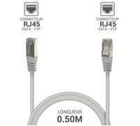 Câble Ethernet - WAYTEX - RJ45 Cat 6 - 250MHz - 0,50m - Blindé Gris