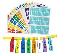 Cable Etiquette,Marquage Cable 480 Étiquettes Autocollant Étanche Résistant à la Déchirure Durable pour Marquer Identifier et Organiser le Fil Cables(16 Feuilles 8 Couleurs)