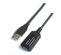 Aisens Câble rallonge USB(A) 2.0 A101-0019 – 10 m, amplifié, mâle A vers femelle A – Noir