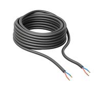 Câble extérieur 25 m noir 2 x 1 mm² H05RN-F