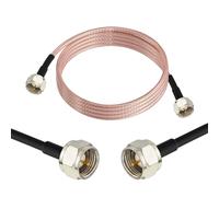 Câble F 2m 75Ohm Câble d'Extension RG179 Connecteur F Mâle vers Mâle Pour Modems TV,Tuners Internet Large Bande,Antennes TV Large Bande et Numériques,Rallonges de Câbles Satellites(Q1183)
