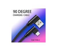 Cable Fast Charge 90 degres Type C pour INTEX Aqua Secure Smartphone Android Connecteur Recharge Chargeur Universel (NOIR)