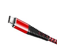 Cable Fast Charge Flexible Type C pour Sony Xperia 10 II Smartphone Recharge Rapide Chargeur Universel (Rouge)