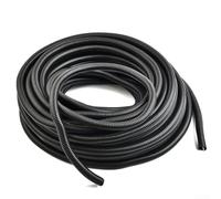 Câble fendu noir de 30 m, diamètre intérieur de 1,27 cm, gaine de protection de câble, design nervuré flexible pour diverses applications de câblage