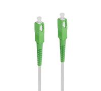 Câble fibre optique Accsup pour Box Internet 10 m Blanc et vert